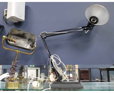 EARLY BRASS NAUTICAL DESK LAMP
reputed to have come from a Clydebuilt warship; along with an anglepoise lamp (2)