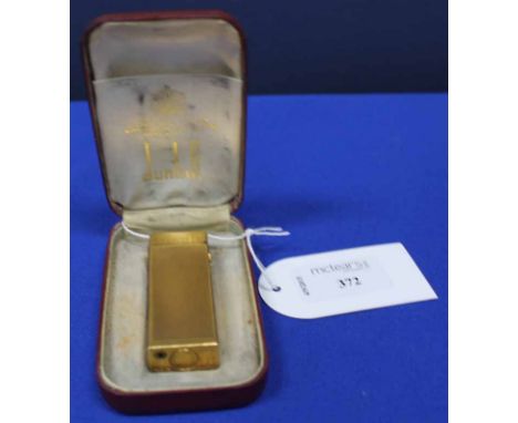 CASED ALFRED DUNHILL GOLD PLATED TALLBOY CIGARETTE LIGHTER
good overall aesthetic condition, in original fitted cae