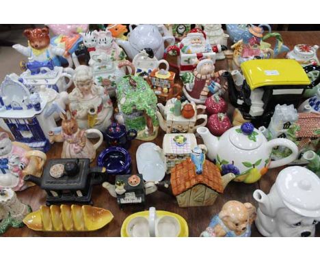 LARGE QUANTITY OF NOVELTY CERAMIC TEAPOTS