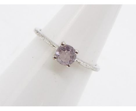 A 0.08 ct White Topaz Rhodium Flash Sterling Silver ring size L to M issued in a limited edition 1 of 213 with authenticity c