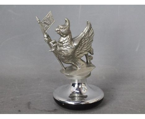 Automobilia - A Vauxhall Griffin car mascot, mounted to base, approximately 8 cm (h), not including base.Condition Report: No