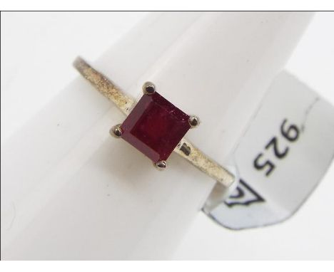 A 1.02 ct Malagasy Ruby Sterling Silver ring size N to O issued in a limited edition 1 of 477 with authenticity certificate