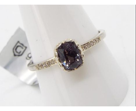 A Mogok Silver Spinel &amp; White Zircon Sterling Silver ring size T to U issued in a limited edition  1 of 80 with authentic