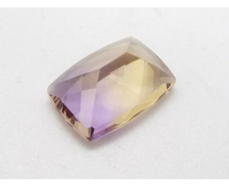 Gemstones - a 4.75 ct Anahi Ametrine cushion shaped brilliant cut gemstone with authenticity certificate