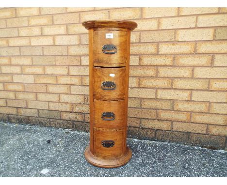 A drum chest of four drawers, approximately 76 cm x 29 cm.