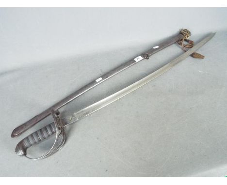 A military dress sword (1845 pattern) marked to the blade " Volunteer rifles. Thomas Fairrie Esquire. With hilt marked to the