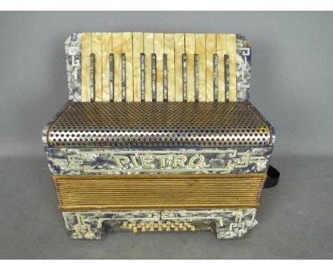A vintage Pietro piano accordion.
