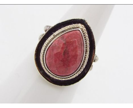 A 6 ct Thulite Sterling Silver Aryonna ring size N to O issued in a limited edition 1 of 45 with authenticity certificate