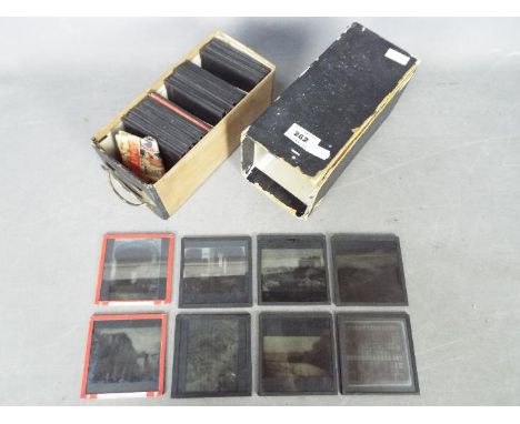 In excess of forty magic lantern slides of Italian subjects, mainly architectural, showing ruins, the Colosseum, architectura