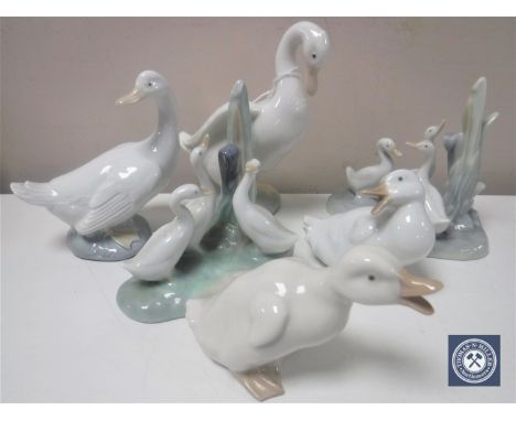 Six Nao figures of ducks and ducklings
