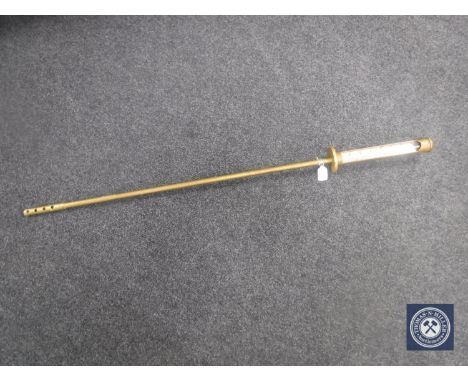 A brass immersion barometer by Zeal 