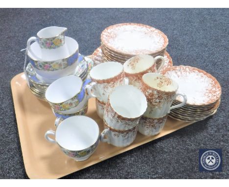 A part J&amp;G Meakin china tea service together with a part antique tea service 