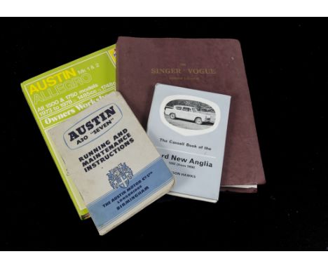 Books, Automobile,a small selection of books and leaflets relating to cars, to include owners handbooks Austin A30 'Seve',  M