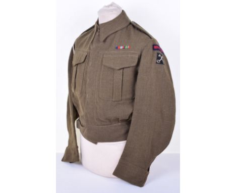 WW2 New Zealand Made Battle Dress Blouse Royal Artillery 2nd Infantry Division, fine New Zealand made war economy battle dres