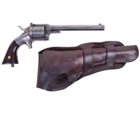 6 Shot .31”RF Single Action Revolver No. 4191, octagonal barrel stamped L W POND WORCESTER MASS. PAT’D JULY 10 1860, and MANU