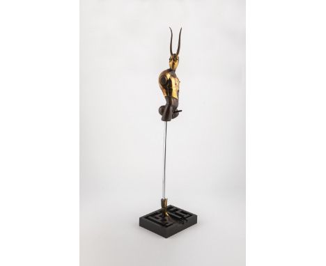 Paul Wunderlich 1927 Eberswalde - 2010 Saint-Pierre-de-Vassols/Frankreich Minotaurus. Bronze patiniert und teilpoliert. Auf d