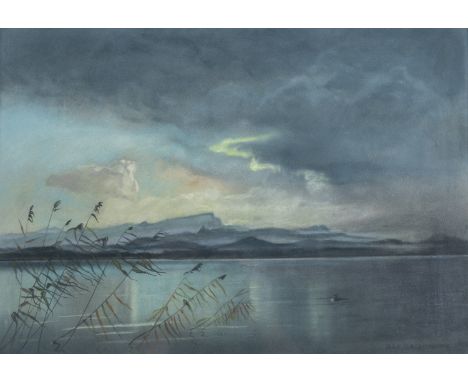 Alfred August Felix Bachmann 1863 Dirschau - 1956 Ambach ''Am Starnberger See''. Pastell auf Papier. Signiert unten rechts. V