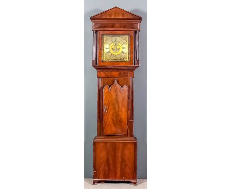 A 19th Century longcase clock by Joseph Blackhurst of Weaverham, the 14ins square brass dial with Roman and Arabic numerals, 