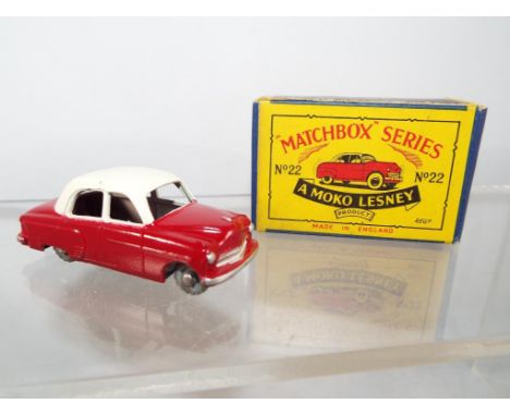 Matchbox by Lesney - a diecast model Vauxhall Cresta # 22, maroon with cream roof, 4GMW, appears nm in original box - Est £30