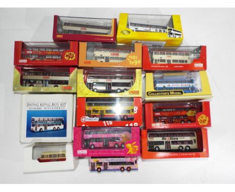 Diecast - KMB, CSM and other  - an assortment of fifteen predominantly boxed Chinese 1:76 scale model buses, including some l