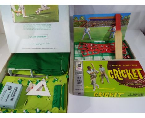 Subbuteo Cricket - a boxed table cricket game, Club edition and a further boxed set Cricket by John Sands [2]