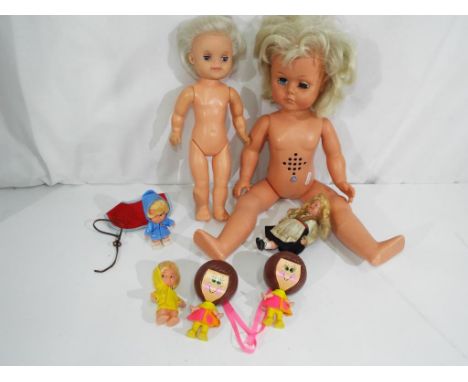 Mattel - Two Talk Up dolls marked to the head 1971 Mattel Hong Kong, four further plastic dolls.