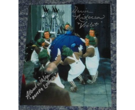 Willy Wonka and the Chocolate Factory stars signed photo. Colour 8x10 from the classic Willy Wonka and the Chocolate Factory 