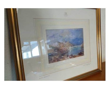 JMW Turner Limited Edition Print. Fine framed example of a print taken from the famous JMW Turner painting Blois c. 1826 - 30