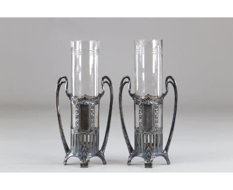 Pair of vases circa 1900Sizes: H=230mm L=110mmWeight (K): 0.780kg