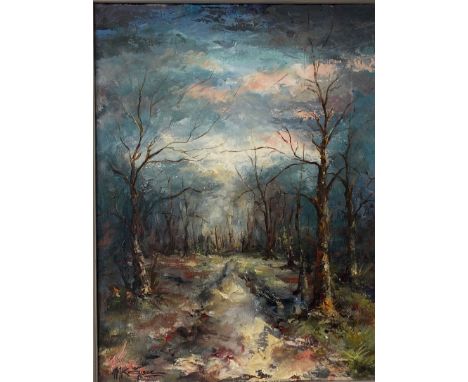 Mady Reuland Kayser Luxembourg "winter landscape"Sizes: Cadre H 550mm L 450m H cadre L 290mm H 390mmWeight (K): 1.600kgAuthor