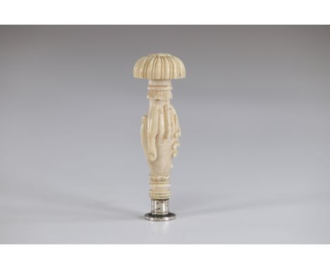 Seal carved with hands Dieppe 19thSizes: H=90mm D=30mmWeight (K): 0.031kg