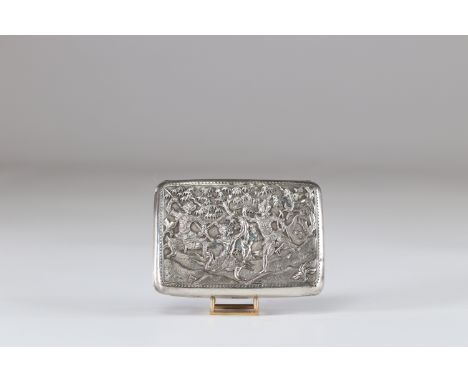 Thailand silver box early 20th centurySizes: L=110mm l=80mmWeight (K): 0.151kg