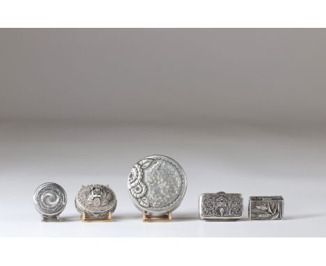 silver boxes (5) variousSizes: diversWeight (K): 0.130kg
