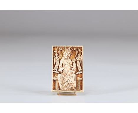 Carved ivory plaque religious sceneSizes: L=85mm l=55mmWeight (K): 0.023kg