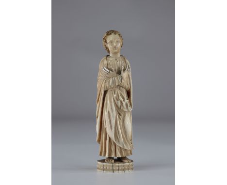 18th century religious sculpture finely carved Dieppois workSizes: H=210mm L=60mmWeight (K): 0.530kg