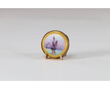 enamel box "marine scene" early 20th centurySizes: D=50mmWeight (K): 0.059kg