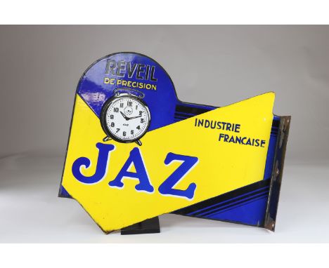 Jaz enamel sign "precision alarm clock"Sizes: L=530mm H=480mmWeight (K): 2.400kg