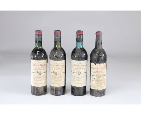 4 bottles - 75cl red wine - chateau montrose 1966Sizes: 4 x 75clWeight (K): 3kg