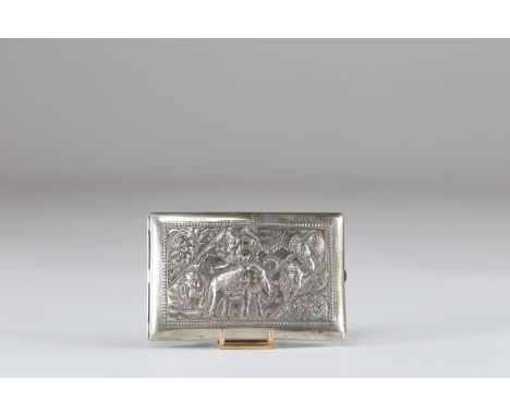 20th India silver boxSizes: L=120mm l=75mmWeight (K): 0.087kg