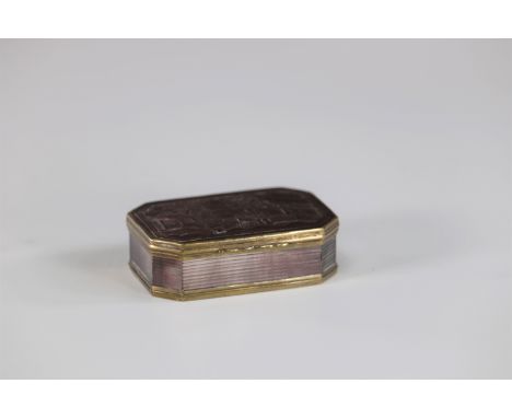 Asian decor snuff box from Canton China 19thSizes: H=20mm L=70mm l=45mmWeight (K): 0.039kg