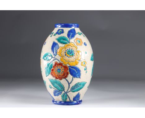 Keramis Art Deco vase flower decorSizes: H=275mm D=180mmWeight (K): 1.630kgAuthor / artist: KERAMIS