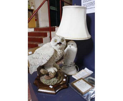 An Aynsley Owl and a similar lamp -2