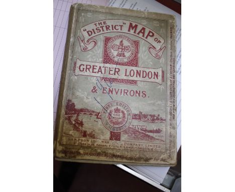 'The District Map of Greater London and Environs', first edition 1902, Sampson Low, Marston & Company Ltd (AF)