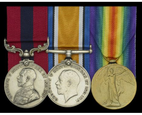 A Great War ‘Maricourt and Epehy, August and September 1918’ D.C.M. group of three awarded to Sergeant W. L. Damant, 7th Lond