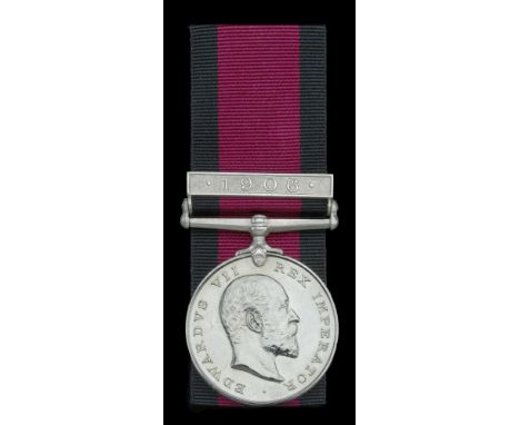 Natal 1906, 1 clasp, 1906 (Cpl. H. E. Ridley, Durban Light Infantry.) extremely fine £100-£140