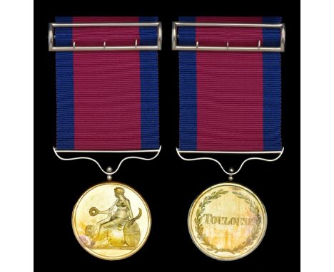 The important Army Gold Medal awarded to Lieutenant-Colonel James Hugonin, 4th Dragoons, a distinguished cavalry officer who 