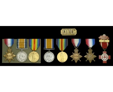 Three: Private J. Hogarth, 18th Hussars 1914-15 Star (20276 Pte. J. Hogarth. 18th. Hrs.); British War and Victory Medals (202