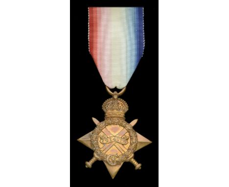 The 1914-15 Star awarded to Battery Quartermaster Sergeant P. J. Murphy, Royal Canadian Horse Artillery, who was awarded the 
