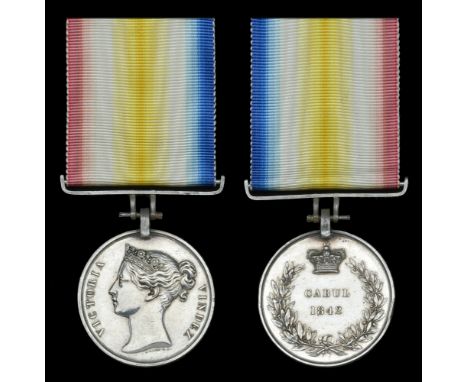 Cabul 1842 (Jn. Lemon 31st Regt.) regimentally impressed naming, fitted with original steel clip and bar suspension, edge bru