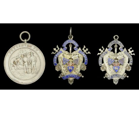 Medallions, Hundred of Salford Humane Society, Committee Badge (2), silver and enamel (O. J. Lueder 1913; Lucy Andrews 1927);